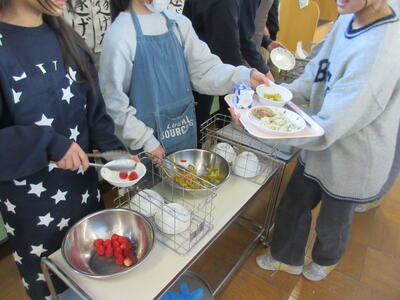 今日の配膳の様子