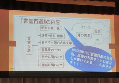 生徒が発表したスライド